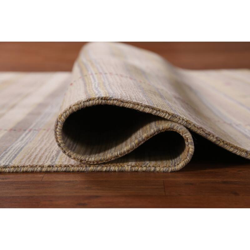 Hand Knotted Oriental 100% Wool Carpet Tribal Animal Pictorial Multi-Colored Gabbeh Area Rug - 7' 8'' X 5' 4''