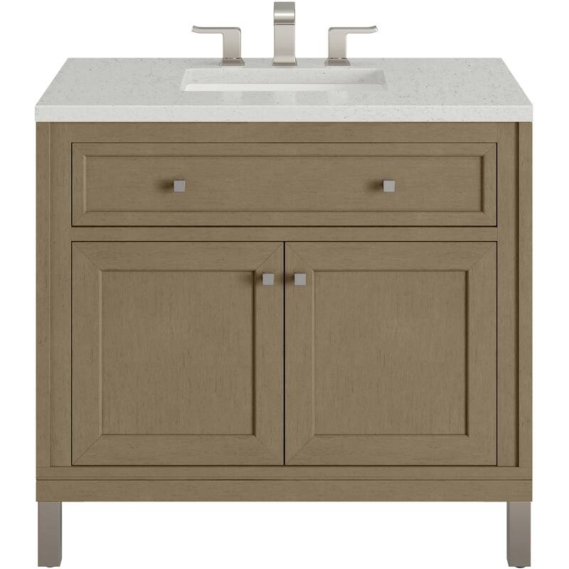 James Martin Vanities 503-V36-3LDL Chicago 36" Free Standing Single - Walnut Whisper