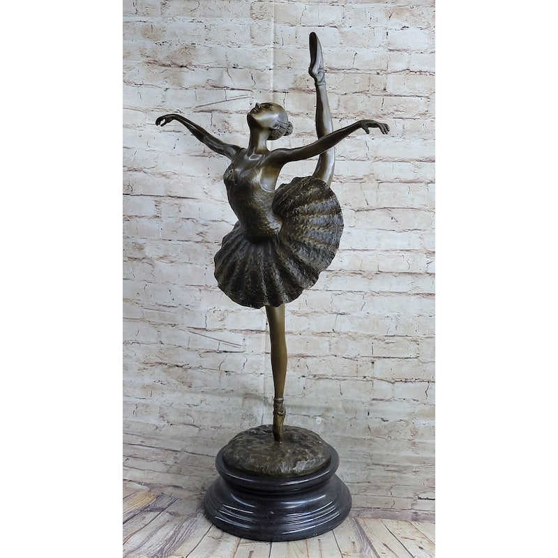 Extra Large Signed Original Clic Artwork Ballerina Bronze Sculpture Statue