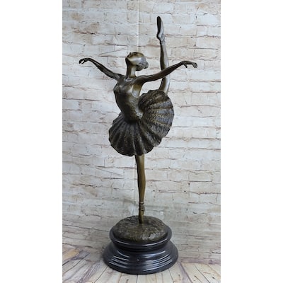 Extra Large Signed Original Clic Artwork Ballerina Bronze Sculpture Statue