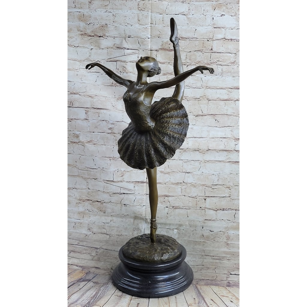 Extra Large Signed Original Clic Artwork Ballerina Bronze Sculpture Statue