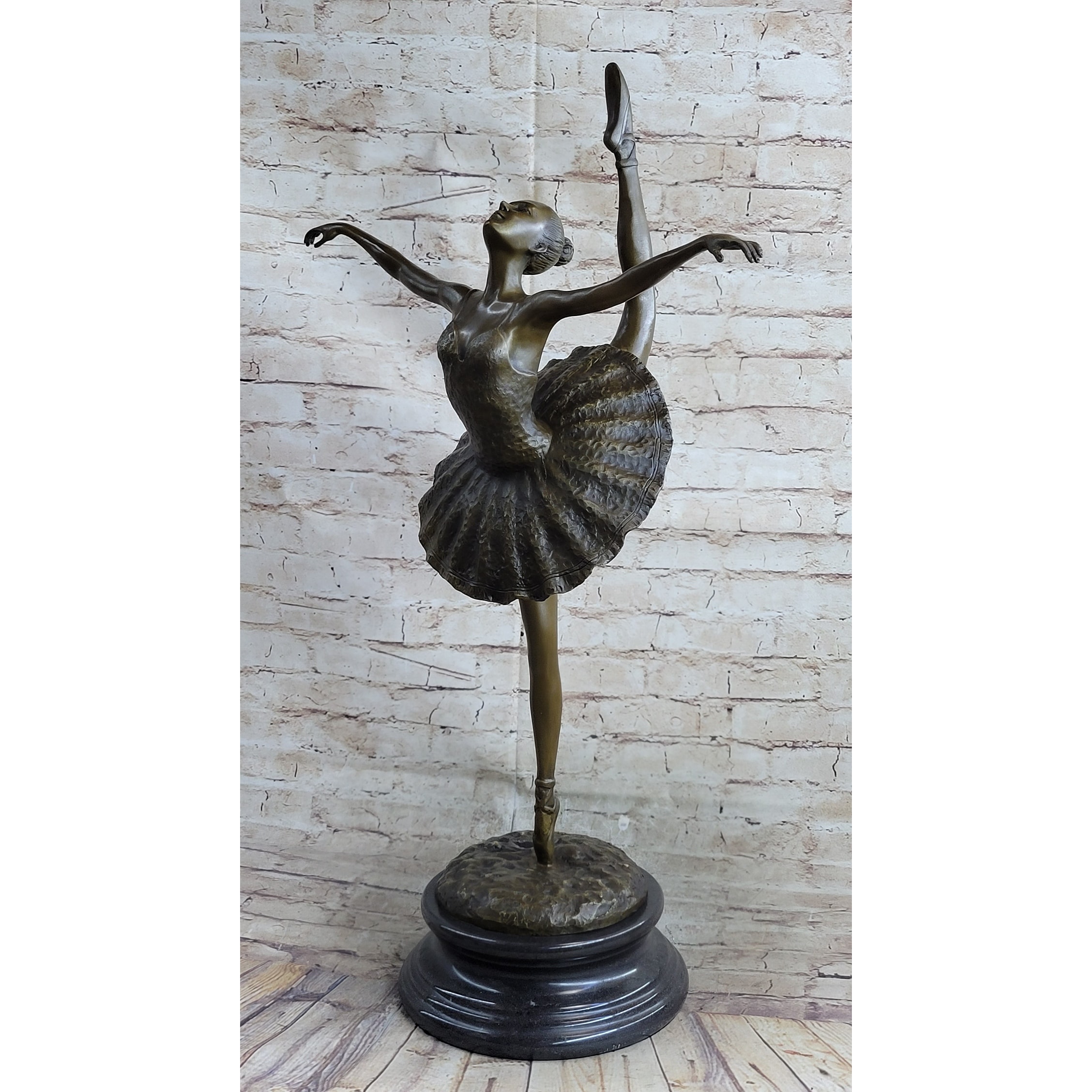 Extra Large Signed Original Clic Artwork Ballerina Bronze Sculpture Statue