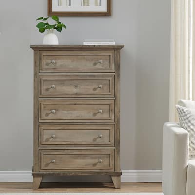5 Drawer Dresser, with Metal Handles