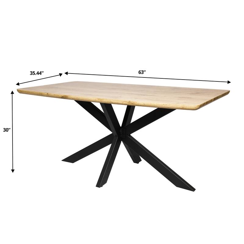 Ravenna 6-Piece Dining Set 66-Inch Rectangular MDF Dining Table and 6 Dining Side Chairs