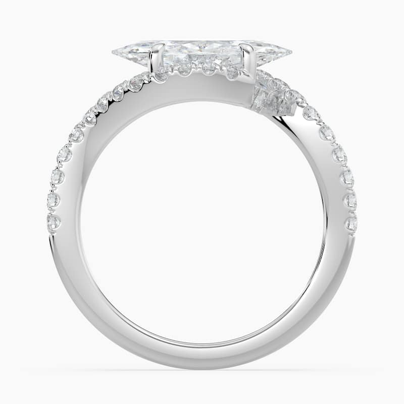 Auriya 14k Gold Lab Grown Marquise Diamond East-West Bypass Engagement Ring 1.00 to 5.00 ct. tw. (F-G, VS)