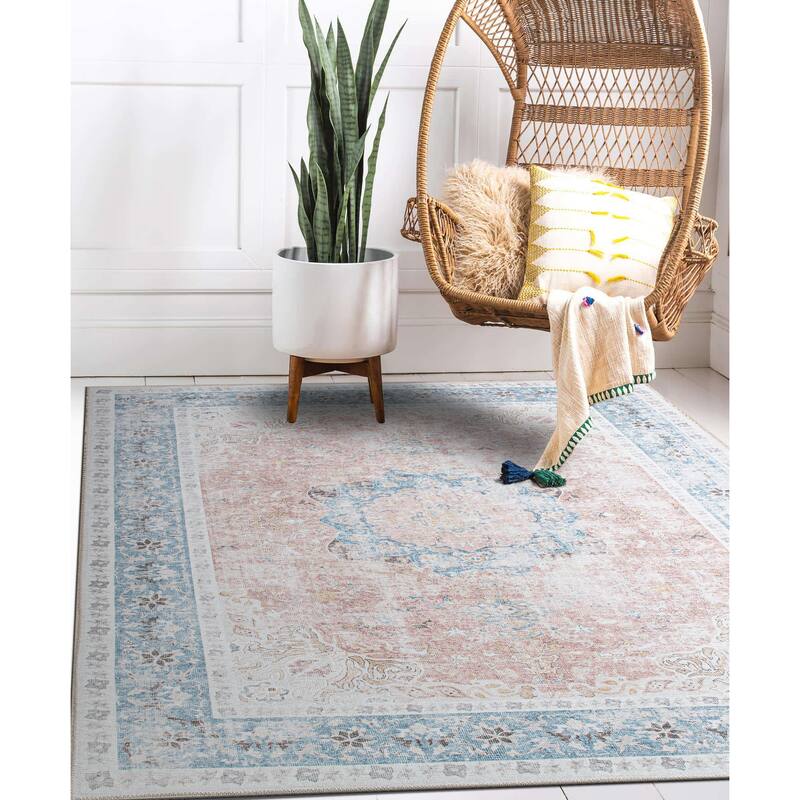 Bohemian Distressed Machine Washable Area Rug
