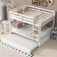 preview thumbnail 4 of 22, Full Over Full Rubber Wood Bunk Bed with Trundle(Twin),Convertible to 2 Full Size Beds