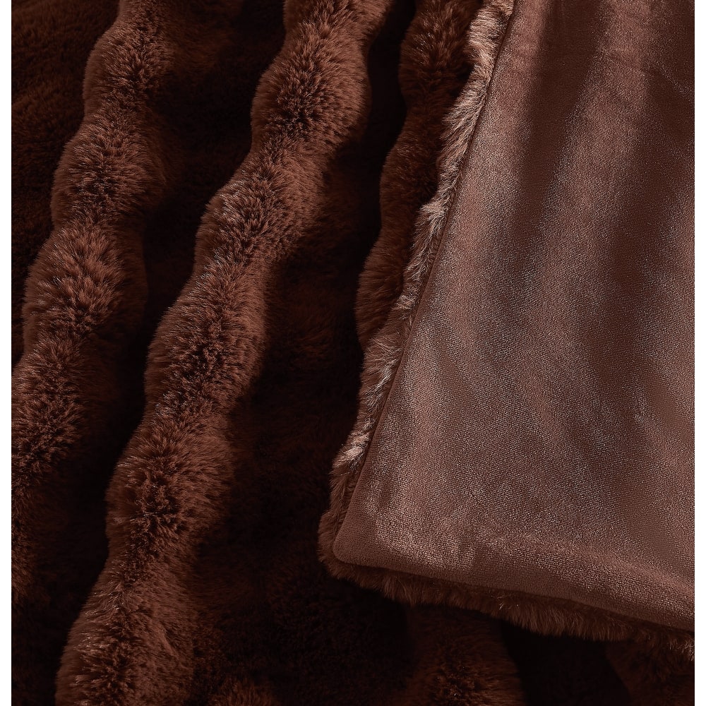 Brooklyn Loom Bubble Faux Fur 3 Piece Comforter Set