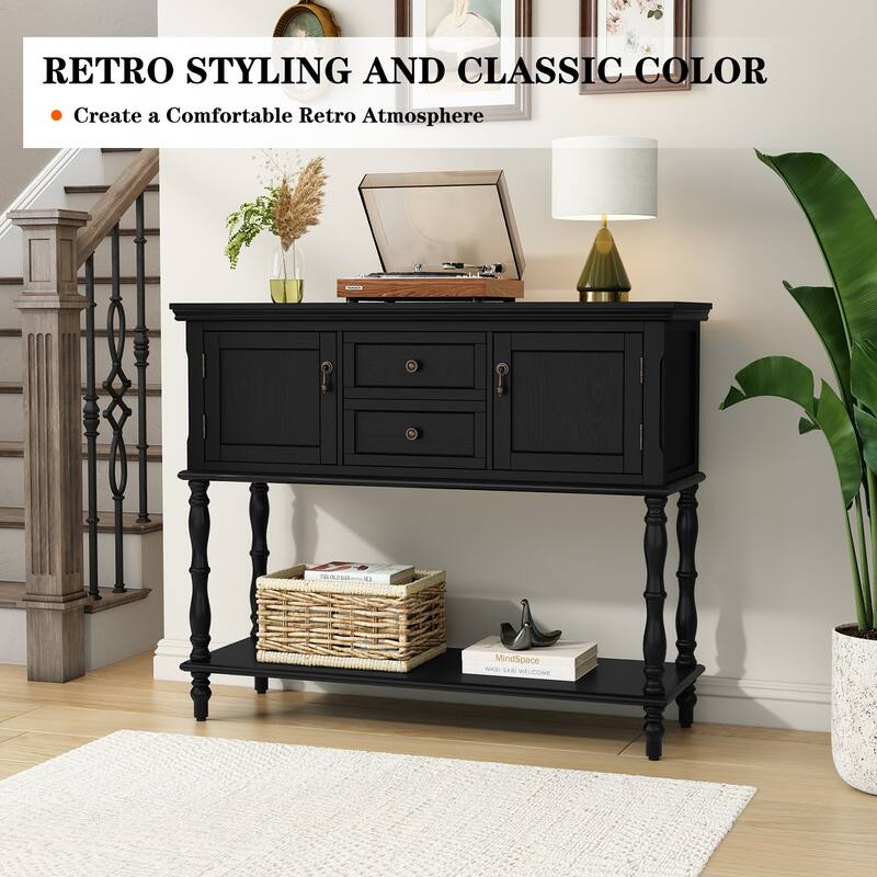 Farmhouse Wood Console Table