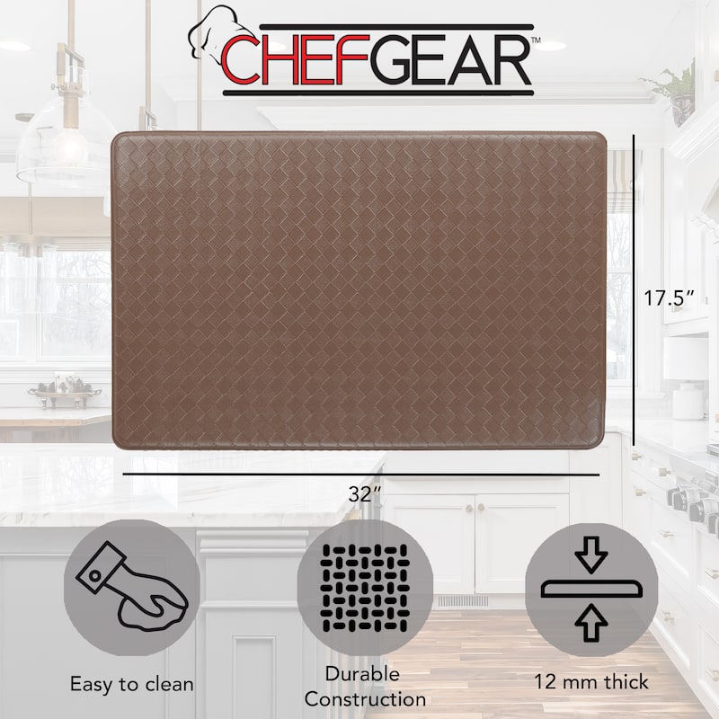 Chef Gear Playa Basketweave Anti-Fatigue Kitchen Wellness Mats