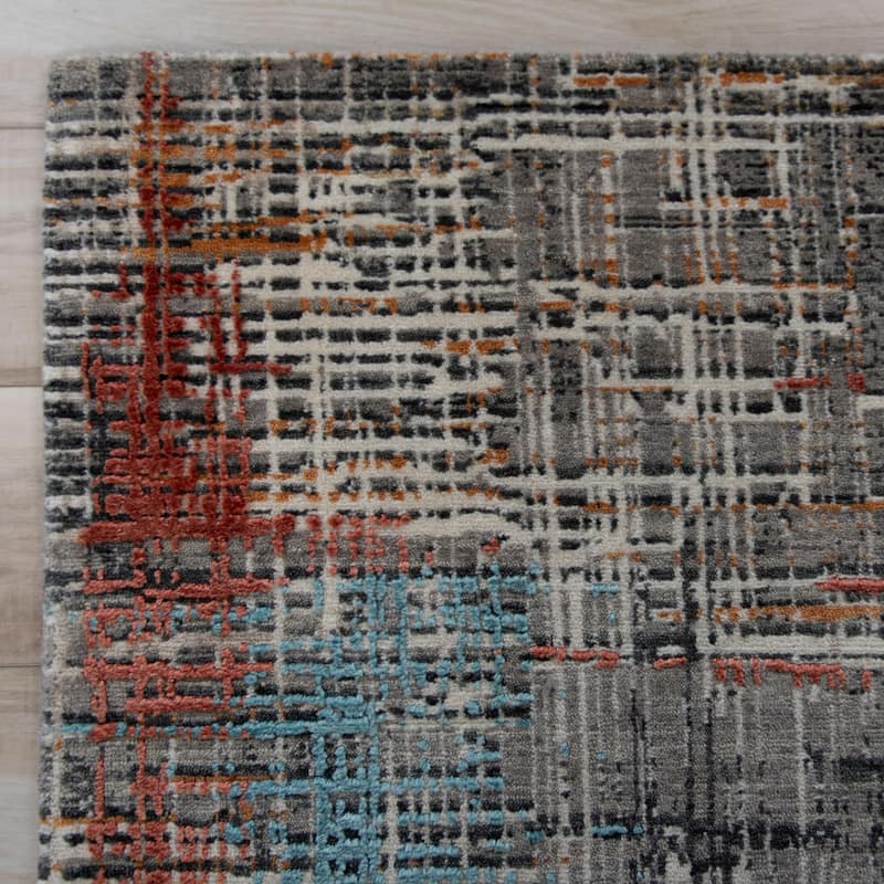 Alora Decor Cosmopolitan Modern Gray Wool/Tencel Area Rug