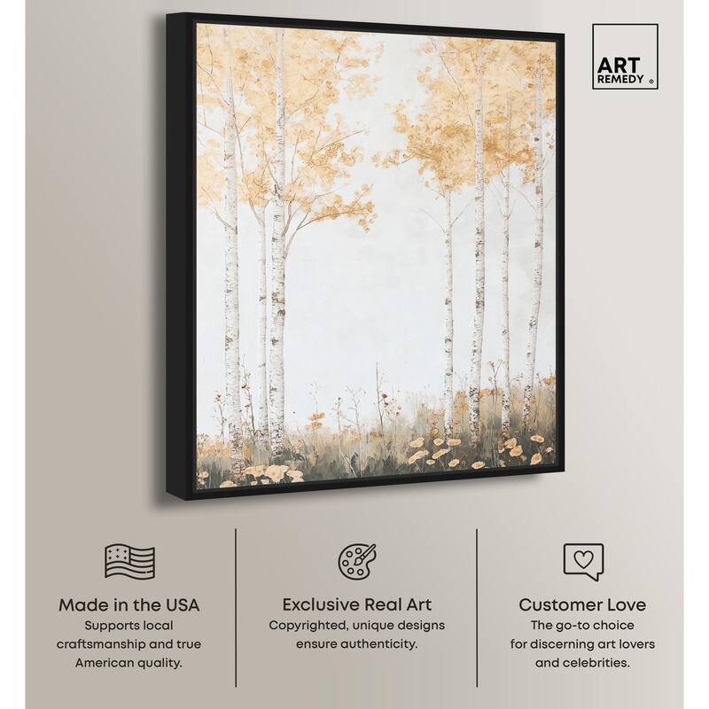 Pale Birch Reverie Canvas by Art Remedy