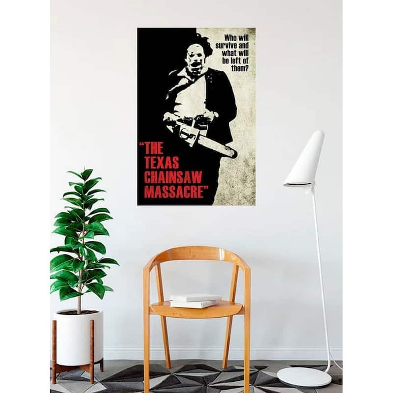 "Who Will Survive and What Will Be Left of Them?" The Texas Chainsaw Massacre Art Poster - 24 x 36 Inch