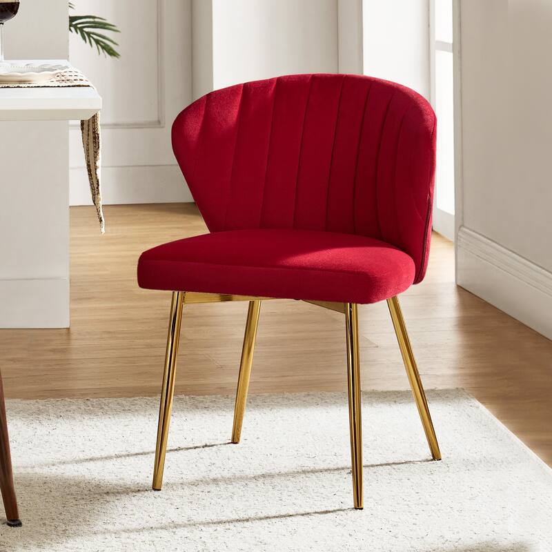 Aruna Accent Chair with Metal Legs 20''W X 19.5 ''D X 29''H by HULALA HOME