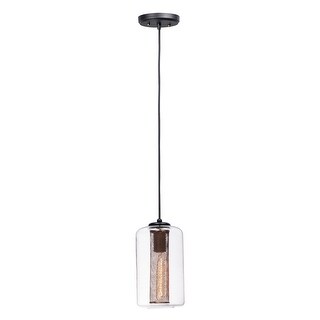 Firefly 1-Light Pendant - black / satin brass