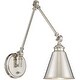 preview thumbnail 10 of 9, Savoy House Morland 16" Tall Wall Sconce with Plug Polished Nickel
