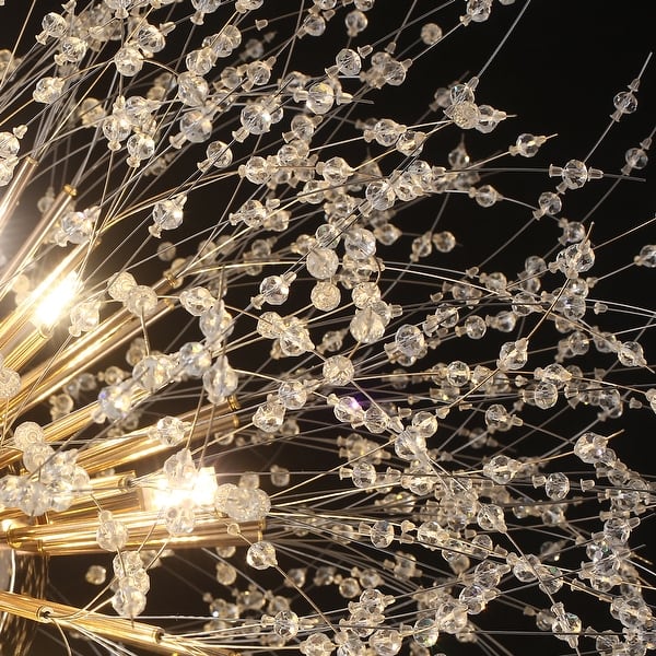Modern Chandeliers Firework Dandelion Sputnik Chandelier Crystal Chrome Light Fi