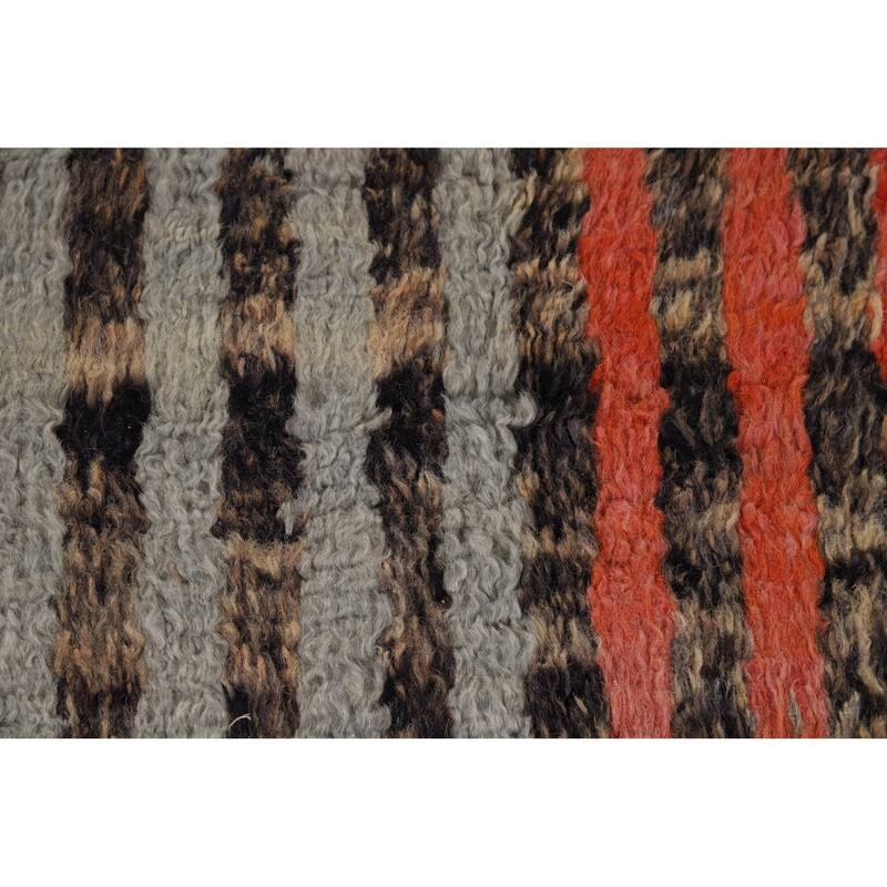 Geometric Plush Moroccan Oriental Area Rug Hand-Knotted Wool Carpet - 7'0" x 10'9"