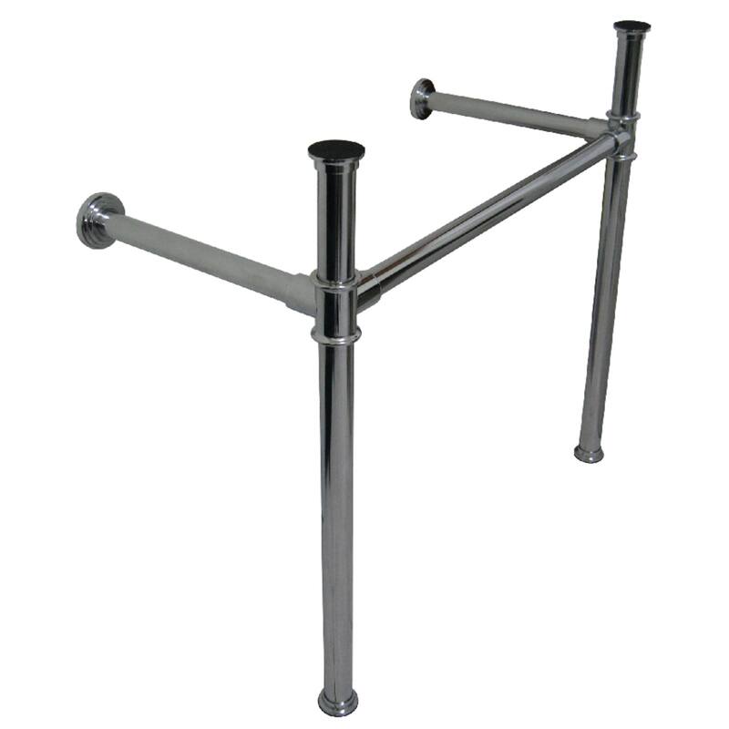 Fauceture Stainless Steel Console Sink Legs in Brushed Nickel - Polished Chrome