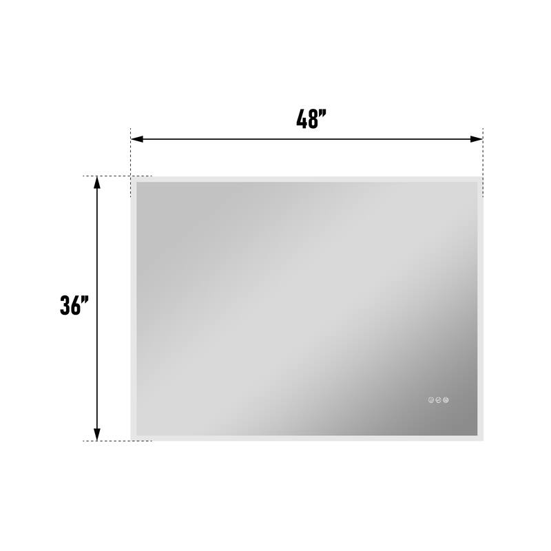 Modern Wall Mounted LED Bathroom Frontlit/Backlit Mirror With PMMA Diffuser