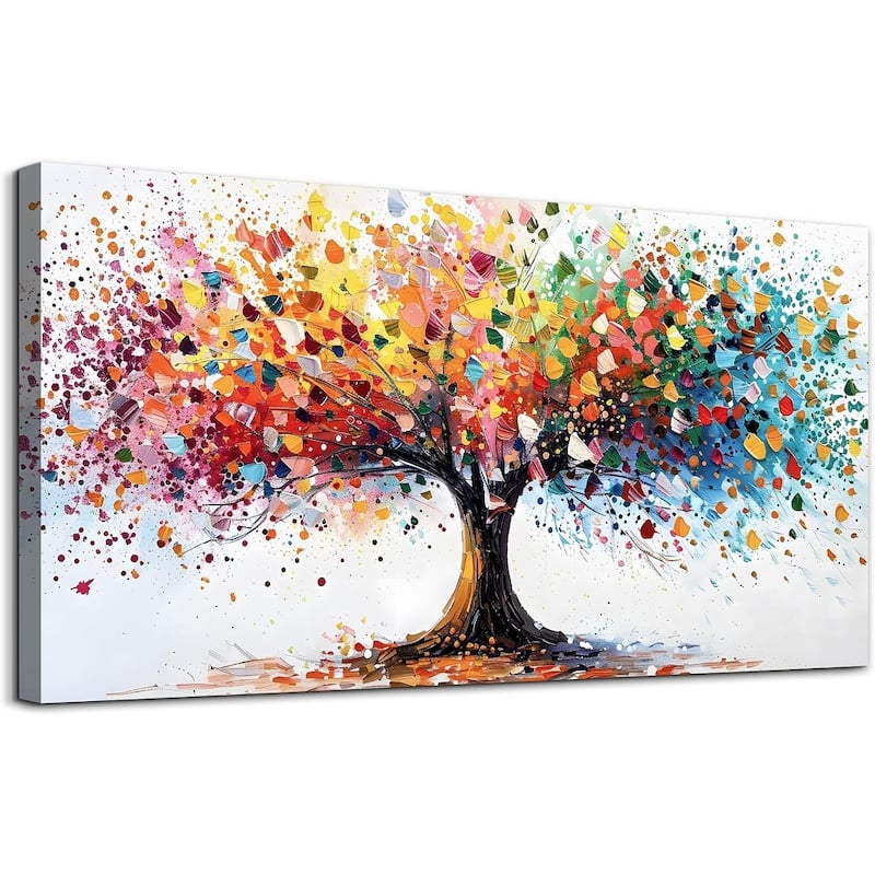 Colorful Tree Landscape Wall Paintings - 20 x 40