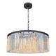 preview thumbnail 3 of 2, D Angelo Black 12 Light Round Clear Glass Crystal Prism Chandelier