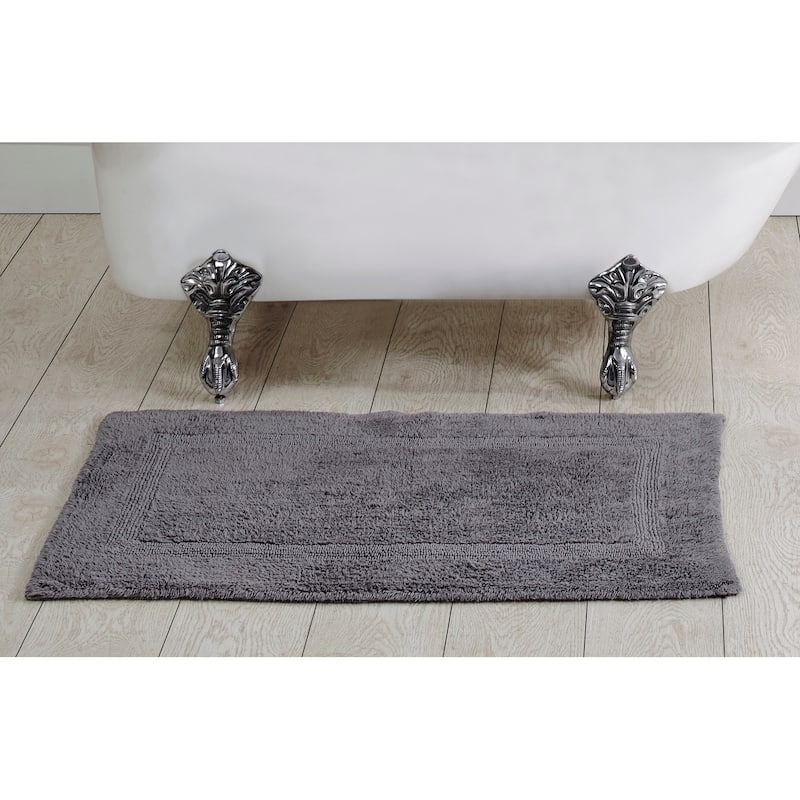 Better Trends Lux Collection 100% Cotton Reversible Tufted Bath Mat Rug - 24" x 40" Rectangle - Gray