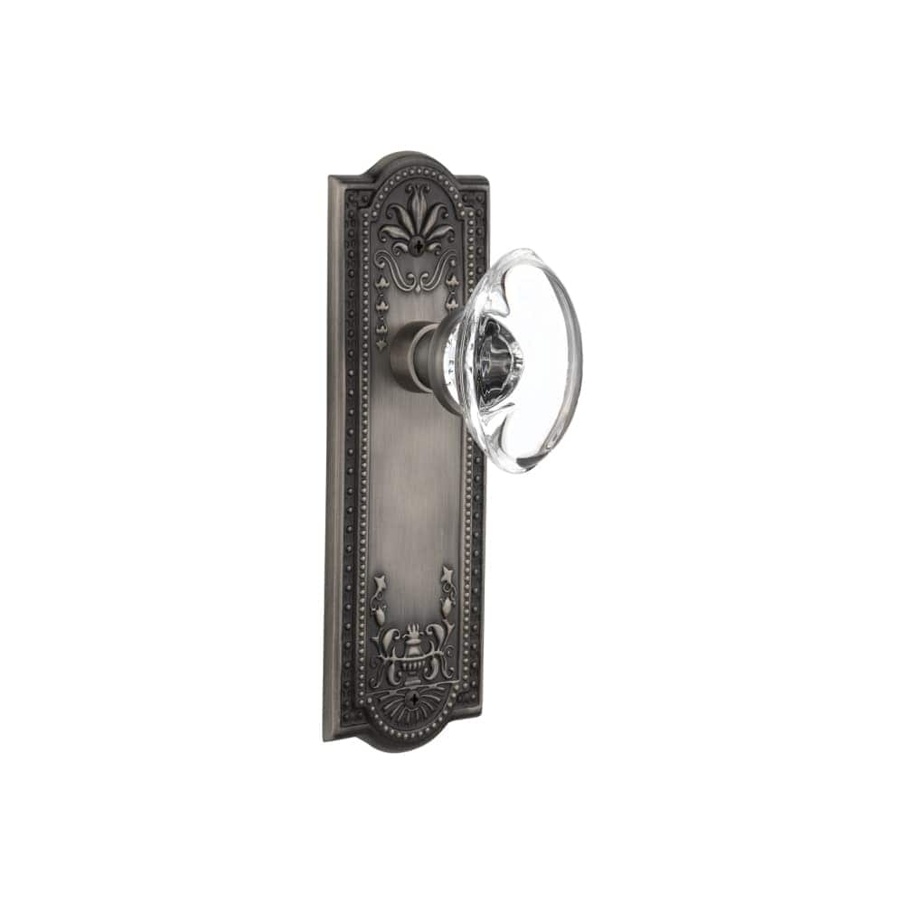 Nostalgic Warehouse Vintage Oval Egg Clear Crystal Passage Door Knob