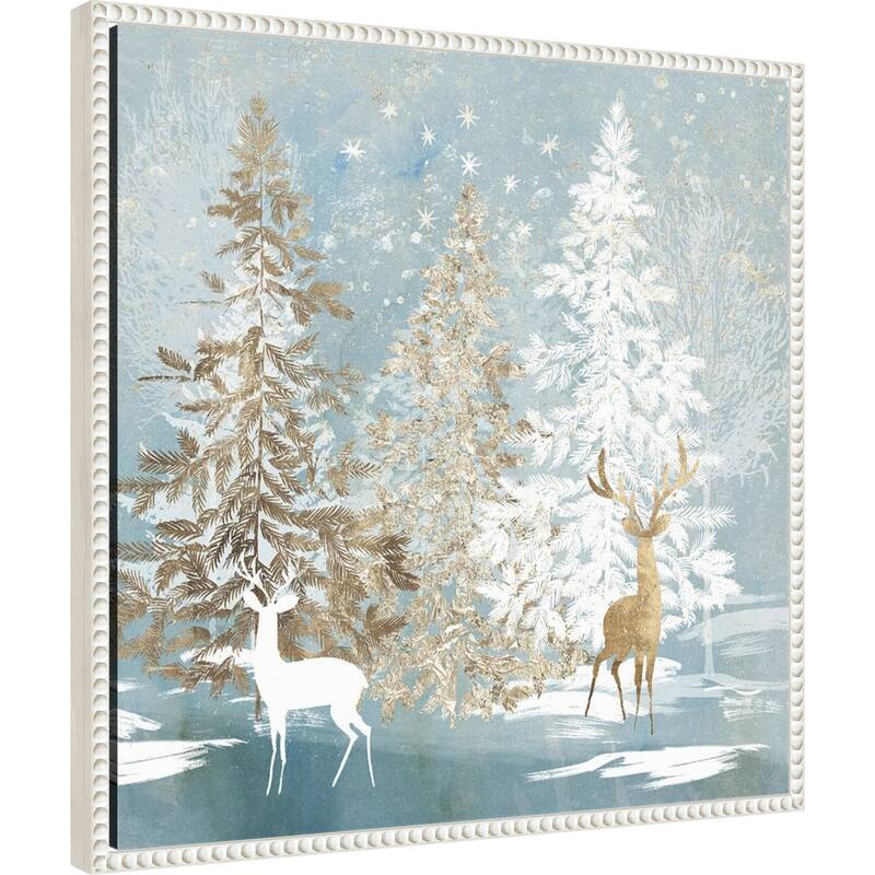 Endless Magic by PI Studio (22 x 22 in.), Framed Canvas Wall Art Print - Sylvie Beaded White