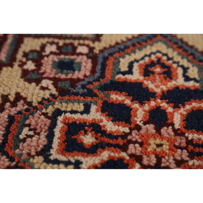 Blue Heriz Serapi Indian Runner Rug Handmade Wool Carpet - 2'7" x 9'11"