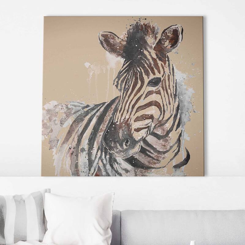 "Sandstone Zebra" Print on Canvas