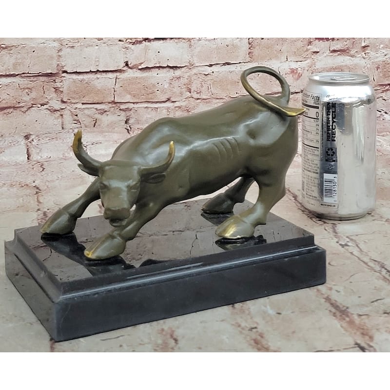 Charging Imitative Bull Bronze Sculpture - Wall Street Financial Prosperity Symbol Art