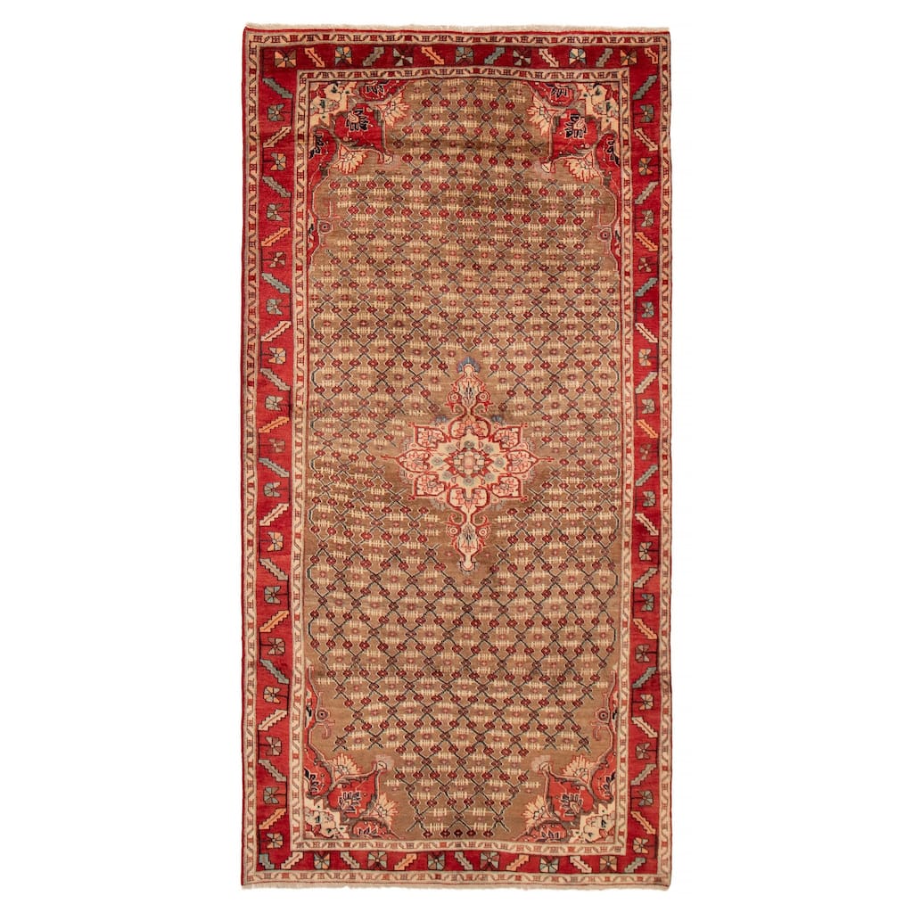 ECARPETGALLERY Hand-knotted Konya Anatolian Brown Wool Rug - 4'7 x 9'5
