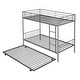 preview thumbnail 37 of 56, Twin over Twin Metal Bunk Bed With Trundle, Split Into 2 Beds