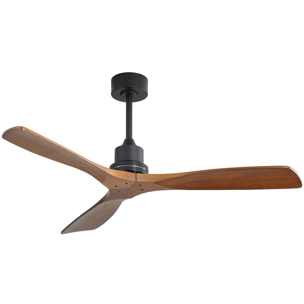 52 inch Modern Solid Wood / ABS Ceiling Fan With Remote Control(No Light),6 WInd Speed,Reversible Airflow