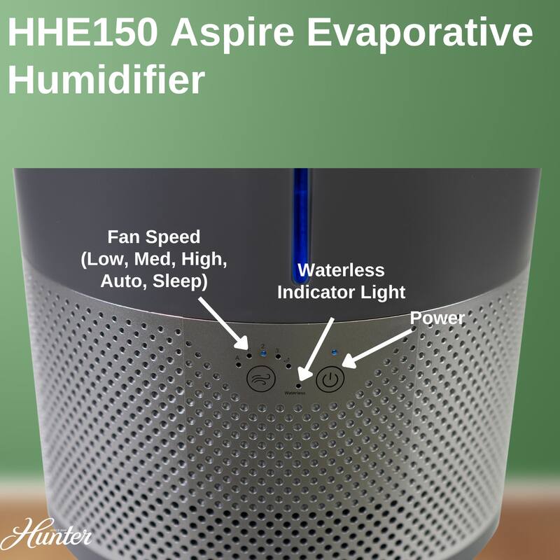 Hunter Fan Company Aspire 1.2 Gal Evaporative Humidifier with PermaWick Filter