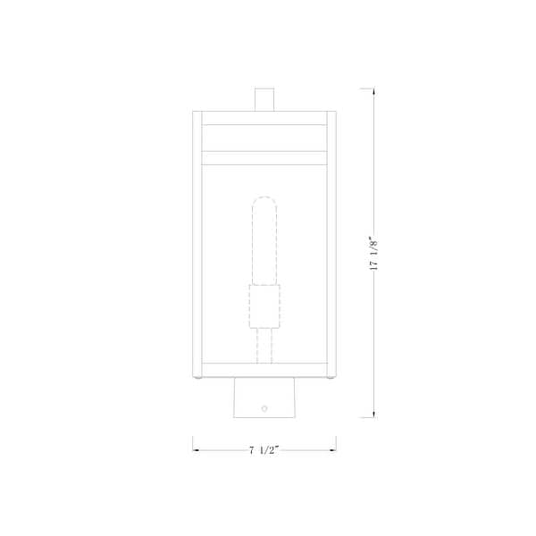 Z-Lite 596PHMS Nuri 18" Tall Outdoor Single Head Post Light