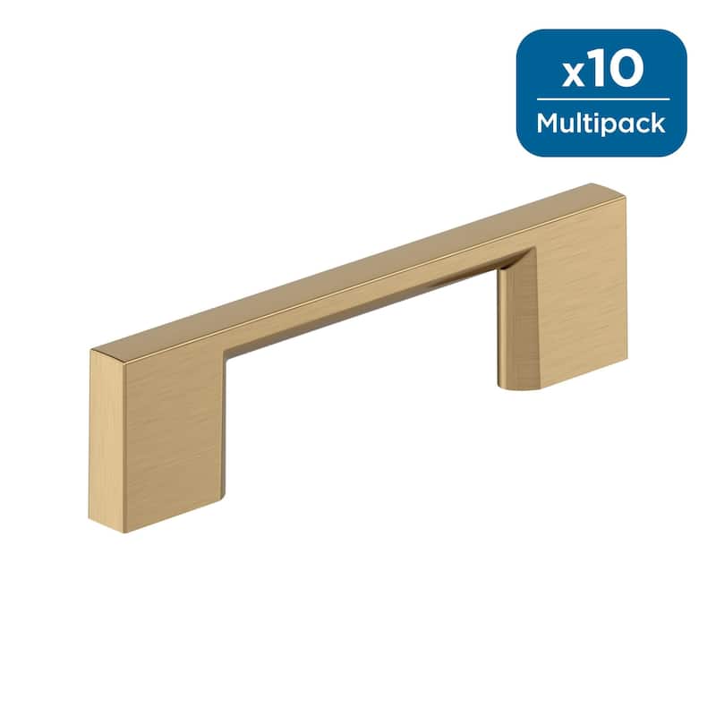 Amerock Cityscape Cabinet or Furniture Pull - 3 inch (76mm) Center-to-Center - Champagne Bronze