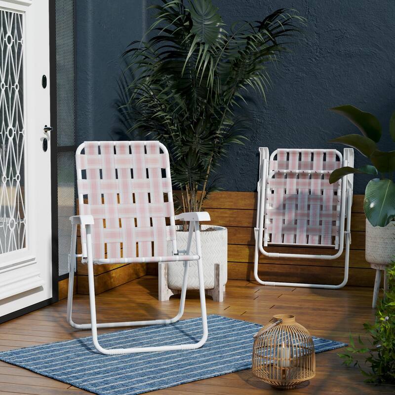 The Novogratz Poolside Gossip Collection Priscilla Folding Chair (2-Pack)