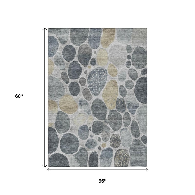 HomeRoots Geometric Transitional Rectangle Outdoor Rug