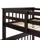 preview thumbnail 9 of 17, Twin over Full Bunk Bed with Drawer, Storage and Guard Rail, Espresso