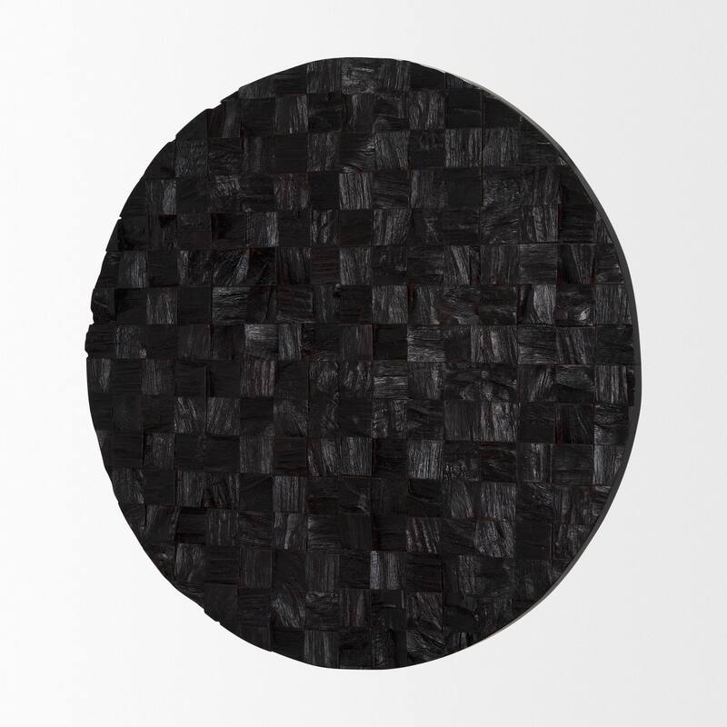 Into the Abyss I Dark Brown Wood 32" Wall Art