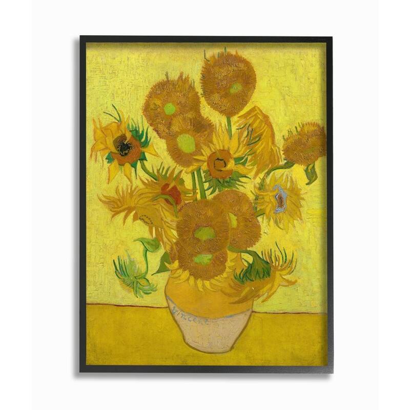 Stupell Van Gogh Sunflowers Post Impressionist Painting, 11 x 14, Design By Artist Vincent Van Gogh - Multi-Color - 11 x 14