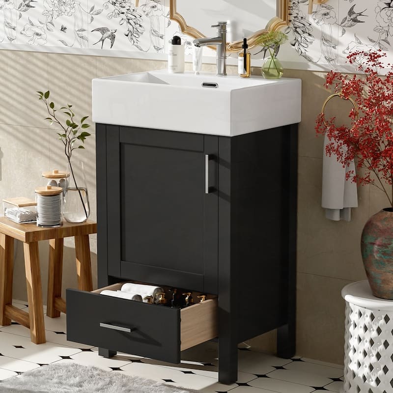Bathroom Vanity with Ceramic Sink