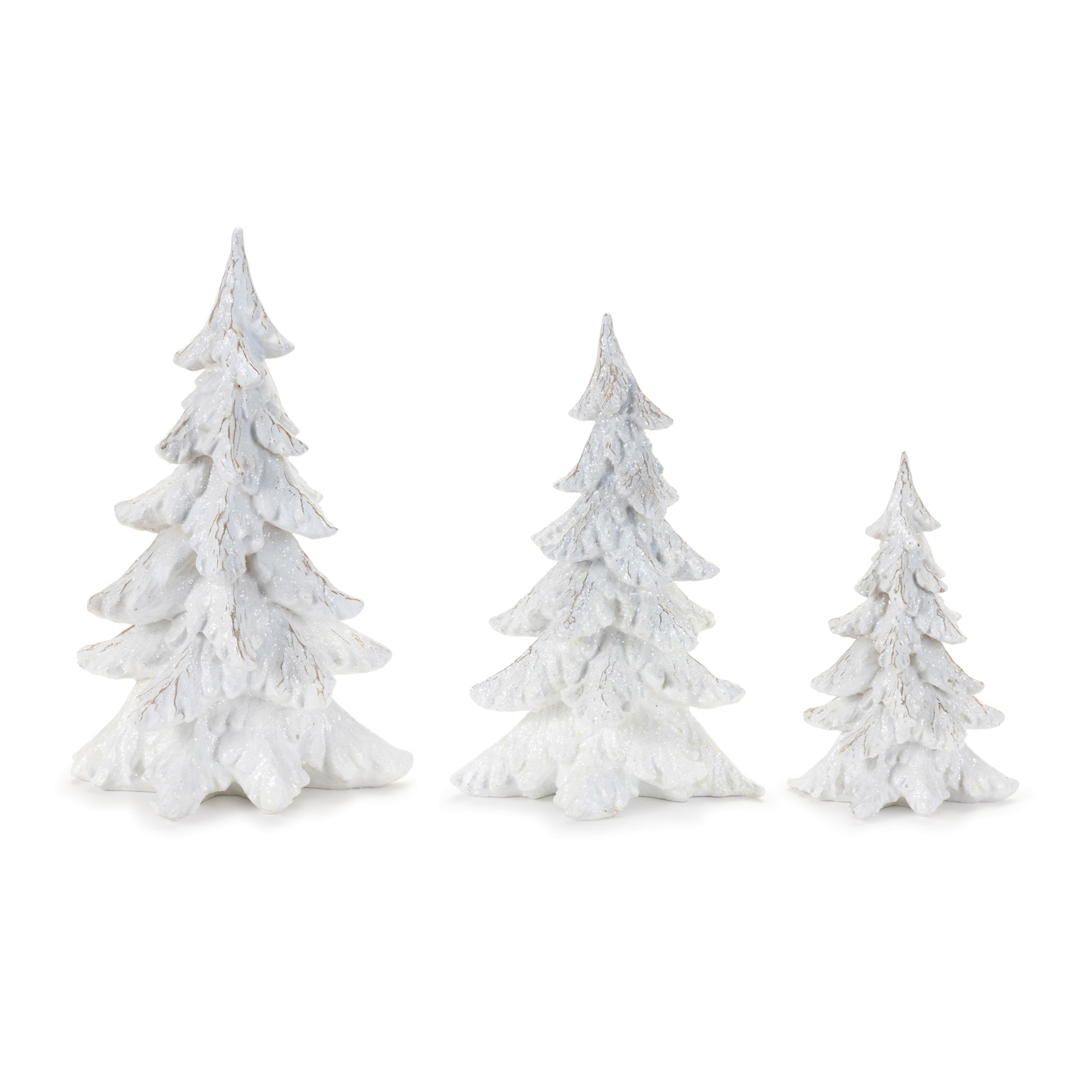 Glittered Pine Tree (Set of 3) - N/A