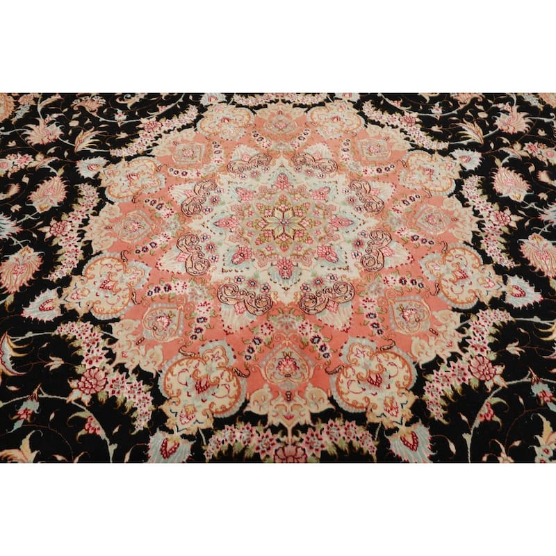 8'3''x11'5'' Hand Knotted Wool Black Traditional 500 KPSI Masterweaver Signed Avian Rug - 8' 3'' x 11' 5''