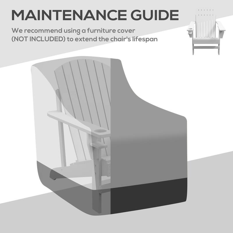 Outdoor Patio Rustic Wooden Adirondack Chair with Cup Holder, Weather Resistant