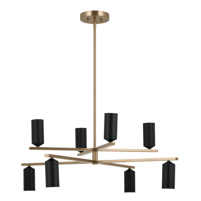 Kichler Lighting Gala 36 in. 8-Light LED Chandelier - Champagne Bronze/Black