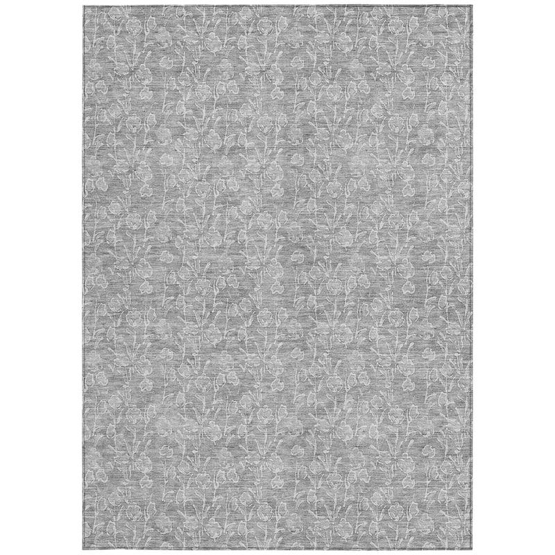 HomeRoots Floral Transitional Rectangle Outdoor Rug