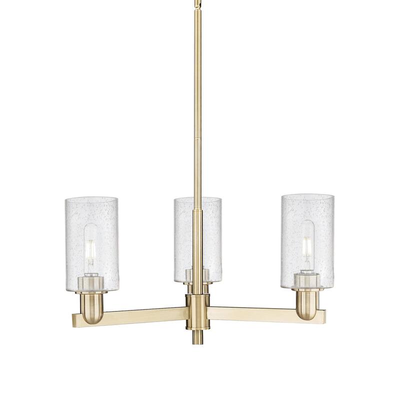 Innovations Lighting 716-3CR-11-26 Clymer Chandelier Clymer 3 Light - Champagne Bronze / Seedy